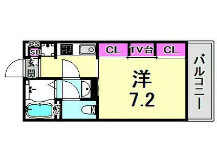 FELICE(1K/2階)の間取り写真