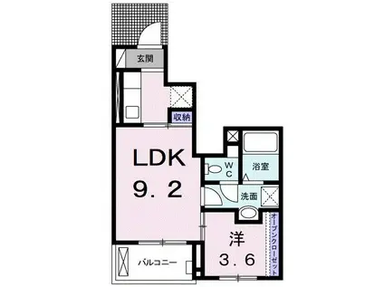 メゾンエクセランYIII(1LDK/1階)の間取り写真