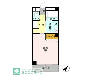 ロイヤルハイツFUJI(1K/1階)の間取り写真