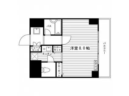 カルムイン伏見桃山(1K/4階)の間取り写真