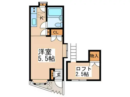 第1氷川台ハイム(1K/1階)の間取り写真