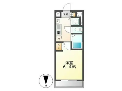 プレサンス名古屋STATIONアブソリュート(1K/8階)の間取り写真