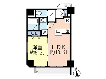 グランヴァン浅草橋駅前(1LDK/3階)の間取り写真