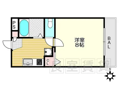 アイリスコンドウ(1K/2階)の間取り写真