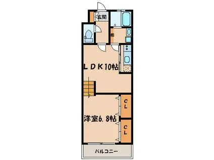 EVIDENCE NEO(1LDK/3階)の間取り写真