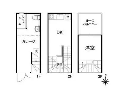 SO1522(1K/1階)の間取り写真