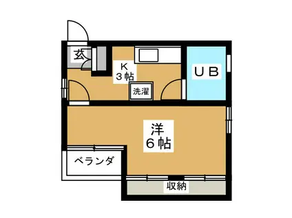 アスパ中野(1K/3階)の間取り写真