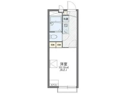 レオパレスコンフォート佐藤(1K/2階)の間取り写真