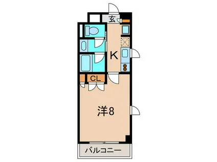 レガーロ(1K/4階)の間取り写真