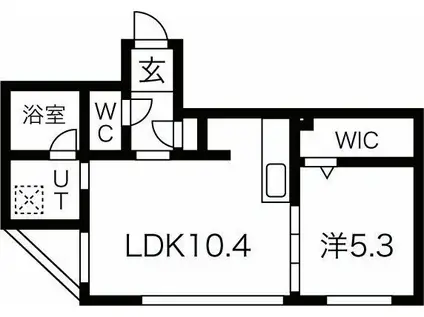 ZIZI TROIS(1LDK/3階)の間取り写真