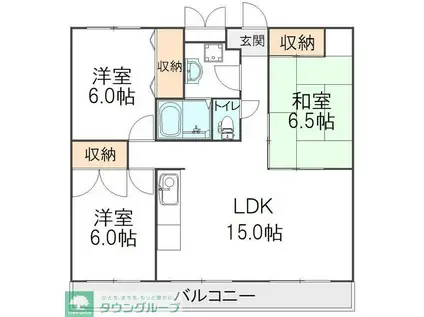 グレース松戸II(3LDK/2階)の間取り写真