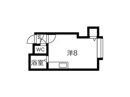 ノーザンベルグ旭(ワンルーム/2階)の間取り写真