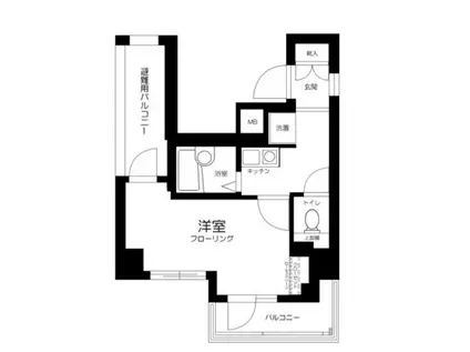 サンテミリオン目白(1K/12階)の間取り写真