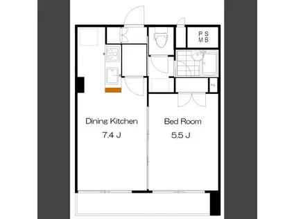 藤和シティコープ芝公園(1DK/8階)の間取り写真