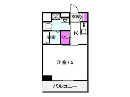 GRAVIS城東中央(1K/5階)の間取り写真