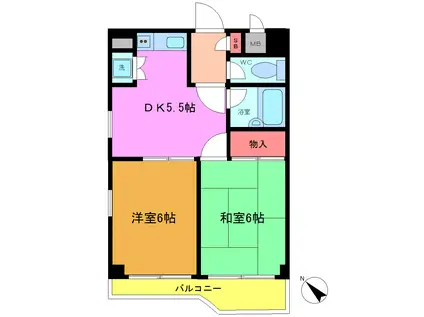 行徳UNIT(2DK/1階)の間取り写真