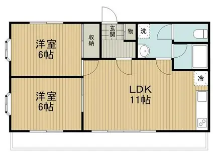モリタコテージ(2LDK/2階)の間取り写真