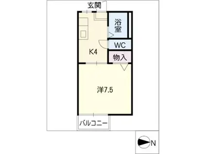 DANA QUEEN(1K/1階)の間取り写真