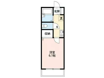 ジョイクレアC(1K/1階)の間取り写真