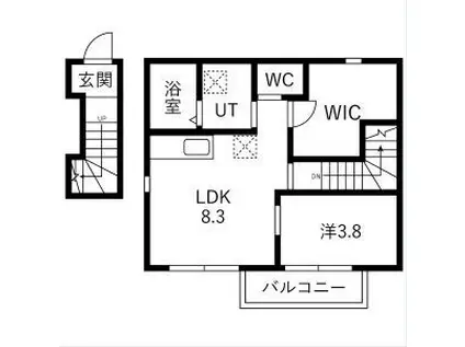 SOLEADO(1LDK/2階)の間取り写真