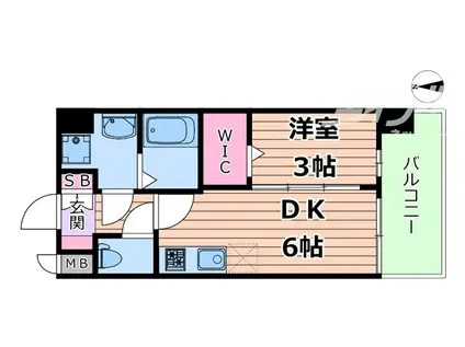 プレサンス東淀川駅前プロ―シェ(1DK/2階)の間取り写真