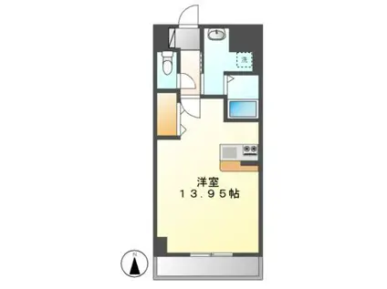 SKY GATE主税町(ワンルーム/3階)の間取り写真