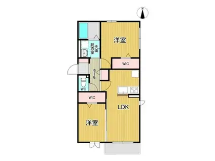 T-HEIM(2LDK/2階)の間取り写真