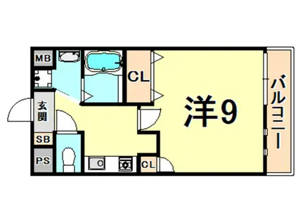アメニティヒルズI(1K/2階)の間取り写真