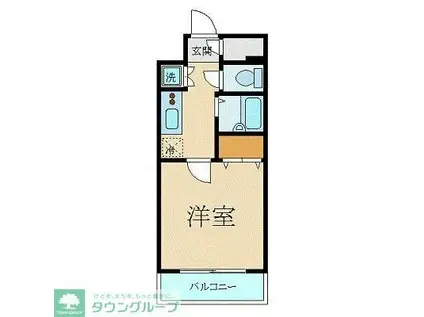 スカイコートヴィーダ五反田ウエスト(1K/8階)の間取り写真