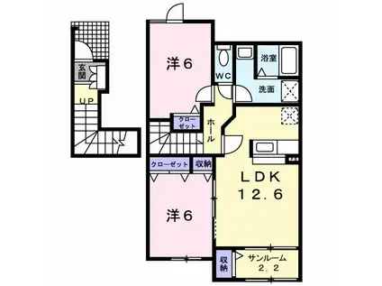 スタイル・カウンシル B(2LDK/2階)の間取り写真