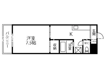 サンハイツ新栄(1K/7階)の間取り写真