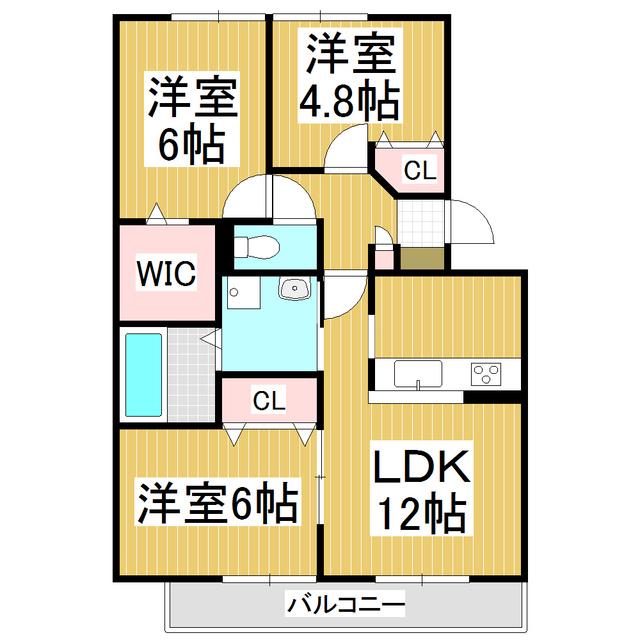 BLESTON ARUGA(3LDK/3階)の間取り写真
