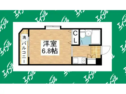 ジョイフル御器所II(ワンルーム/4階)の間取り写真