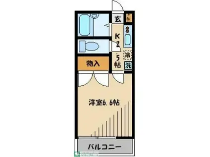 カレッジハウス11(1K/2階)の間取り写真