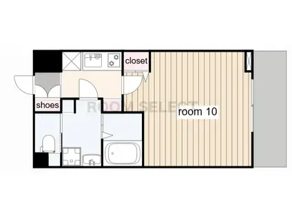 COZY山下通2(1K/1階)の間取り写真