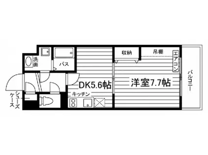 プエルラスクェアアコオII番館(1DK/3階)の間取り写真