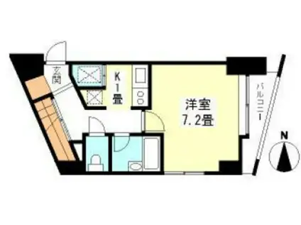 アイ・ブライト(1K/9階)の間取り写真