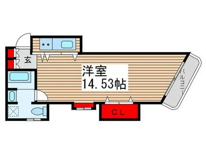 グランドルチェ5(ワンルーム/4階)の間取り写真