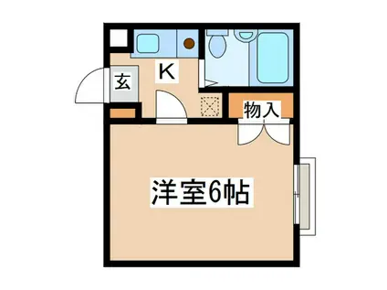 ハイツウイスタリアB(1K/3階)の間取り写真