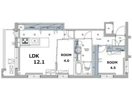 SYFORME NEXT IKEBUKURO ウエスト(2LDK/5階)の間取り写真