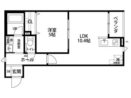 ハレ・ラニカイC棟(1LDK/1階)の間取り写真