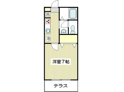 サンモール(1K/1階)の間取り写真