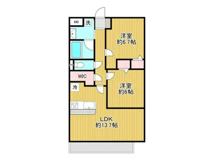 M`S SQUARE(2LDK/3階)の間取り写真