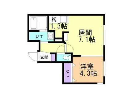 BONZO(1LDK/5階)の間取り写真