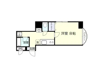 ネオパレス館坂(1K/3階)の間取り写真