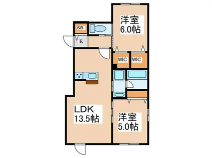 LA FAMIGLIA FELICE(2LDK/1階)の間取り写真