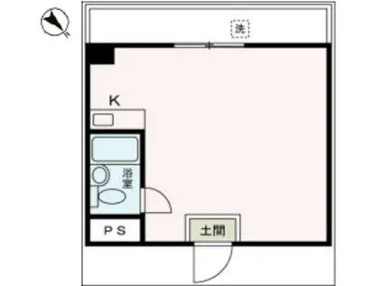 Kハウス(ワンルーム/3階)の間取り写真
