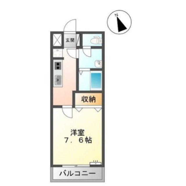 サンライズK(1K/2階)の間取り写真