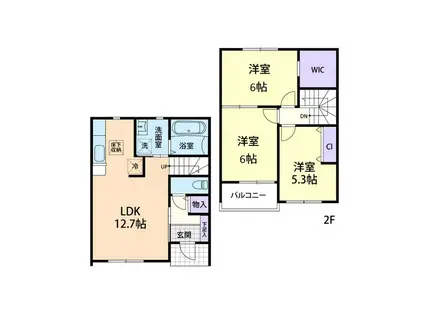 アヴェニール上根(3LDK/1階)の間取り写真
