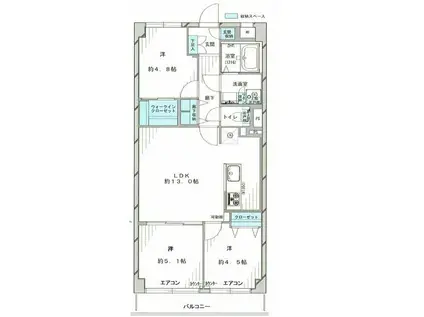 ニックハイム北品川(3LDK/3階)の間取り写真